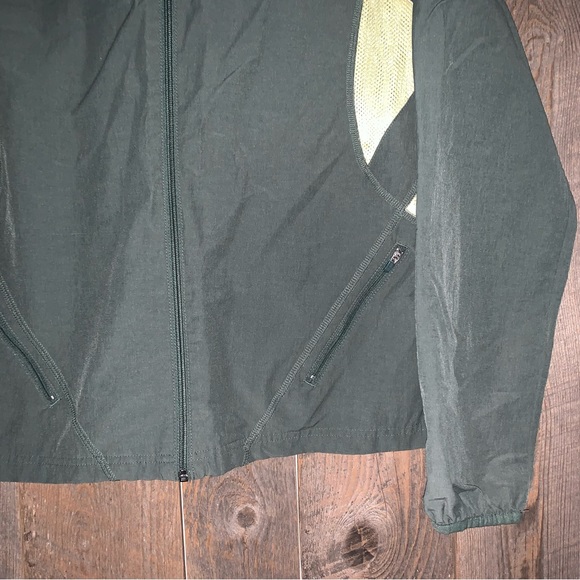Women’s XL 16/18 DANSKIN NOW Pine Green Yellow Mesh Convertible Jacket Vest EXC - Picture 6 of 11
